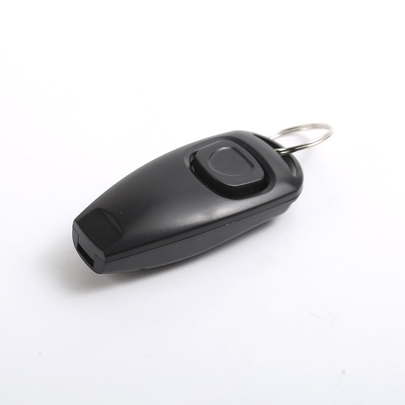 2 in 1 Pet Whiste Training Clicker with Wrist Strap, Suitable for Dog, Cat, Bird or Other Pets(Black) - color: Black