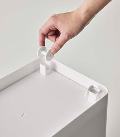 YAMAZAKI Home Tower Airtight Pet Food Storage Container - Cat And Dog Food Holder Bin With Transparent Lid And Handle - Extra Large - Polypropylene - 6.6 Gallons, 25 Liters - color: White, size: Extra Large