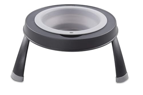 Dexas Pets Single Elevated Pet Feeder/Pet Bowl, I.5 Cup Capacity, Light Gray, Small - color: Light Gray, size: Small/1.5 Cup Capacity
