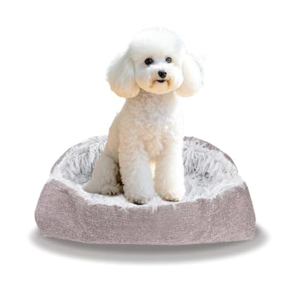 Large Plush Pet Bed - Cozy, Versatile, and Machine Washable Dog Bed, Convertible from a Snug Round Nest to a Flat Pet Mat for Ultimate Comfort and Warmth