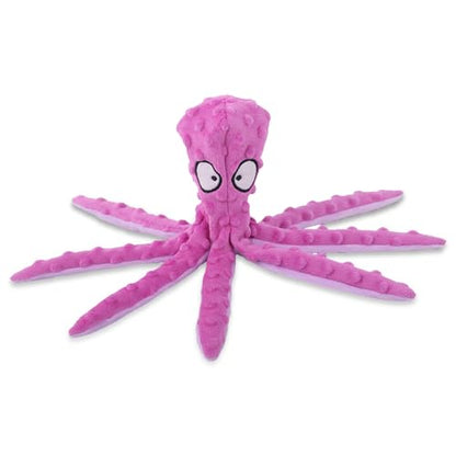 Octopus Dog Toy, Stuffing Free Octopus Dog Toy, Squeaky & Crinkle Plush for Aggressive Chewers Dogs, for Interactive Play, Teething & Anxiety Relief (Purple) - color: purple