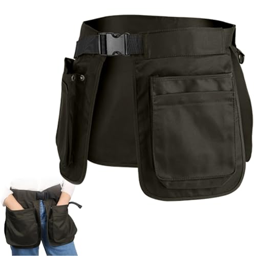 Dog Trainer Apron with 6 Pockets Adjustable Pet Handler Clothing Large Capacity Work Apron Multipurpose Waiter Apron Hair Stylist Waist Bag Garden Tool Organizer Dark-Green - color: Dark-green