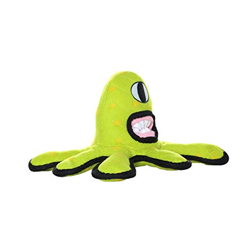 TUFFY - World's Tuffest Soft Dog Toy - Alien Green-Squeaker- Multiple Layers. Made Durable, Strong & Tough. Interactive Play (Tug, Toss & Fetch). Machine Washable & Floats | Multiple Layers & Reinforced Seams , Washable and Floats , Original Construction