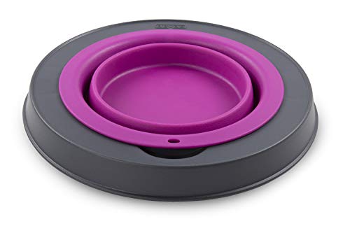 Dexas Pets Single Elevated Pet Feeder/Pet Bowl, 4 Cup Capacity, Fuchsia, Large/4 Cup Capacity - color: Fuchsia, size: Large/4 Cup Capacity