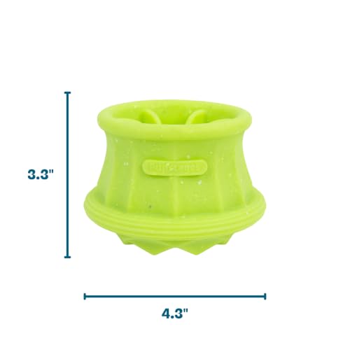 Flex-Force Interactive Treat Dispensing Puzzle Dog Toy for Enrichment, Holds Wet & Dry Food, Wobble Base, Lickable, Freezable & Dishwasher-Safe, Watermelon-Banana Scent, All Breeds, 4.3" - color: Treat Cup Green