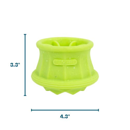 Flex-Force Interactive Treat Dispensing Puzzle Dog Toy for Enrichment, Holds Wet & Dry Food, Wobble Base, Lickable, Freezable & Dishwasher-Safe, Watermelon-Banana Scent, All Breeds, 4.3" - color: Treat Cup Green