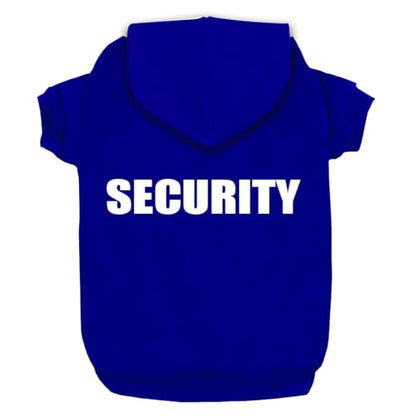 Security Dog Hoodies Clothes Apparel Winter Sweatshirt Warm Sweater Cotton Puppy Hoodie for Small Dog Medium Large Cat Blue, M - color: Blue, size: Medium (Chest girth: 15.4")