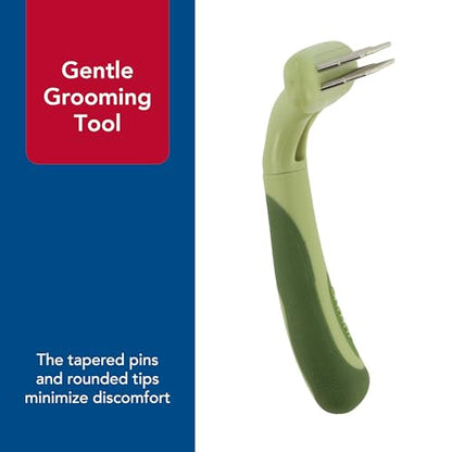 Coastal Pet Safari Dog Undercoat Rake - Top-Grade Double Row Rotating Pins Dematting Rake for Effective Deshedding and Pet Grooming
