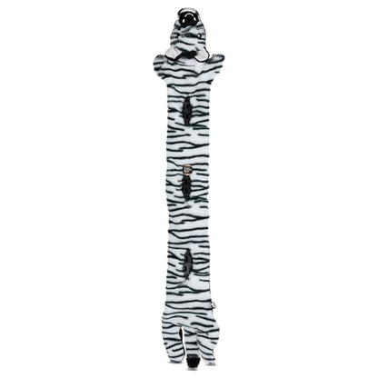 Smithsonian Longamals Zebra Plush Dog Toy – 40" Crinkle & Squeaky, Stuffing-Free Interactive Tug Toy for Medium & Large Dogs - color: Zebra, size: 40"