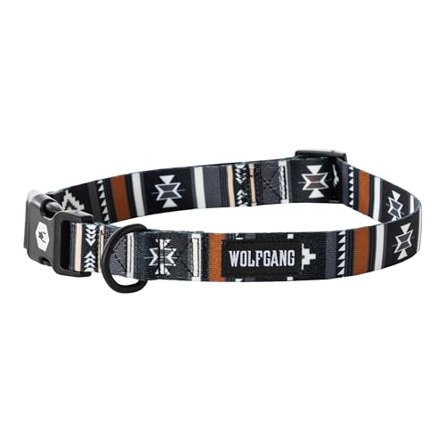 Wolfgang Heavy Duty, Adjustable Dog Collar with Quick Release Nylon Buckle for Walking & Training, NewMoon Print, Small - color: NewMoon Print, size: Small (5/8 Inch x 8-12 Inch)