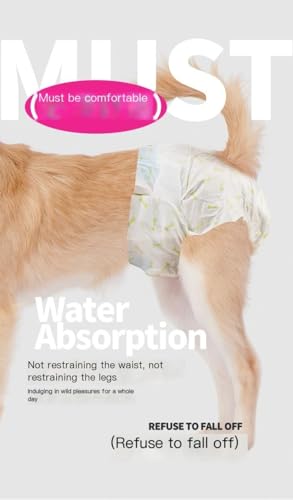 Dog Diapers Male, 10 Count Male Dog Diapers Disposable -Super Thin Diapers High Absorbent Belly Bands for Dogs (L,Female) - size: L
