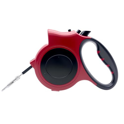 Led Retractable Dog Leash – 16ft Extendable, Built-in Led Light for Safe Walks with Small to Medium Dogs (Red) - color: red