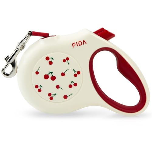 Fida Retractable Dog Leash, 16 ft Dog Walking Leash for Small Dogs up to 26 lbs, 360° Tangle Free, Cherry - color: Cherry, size: Small