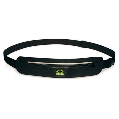 Amphipod AirFlow MicroStretch Belt, Ultra-Light Minimalist Runners Waist Pack Bag for Running, Jogging, Men & Women - Black/Silver - L - color: Black/Silver