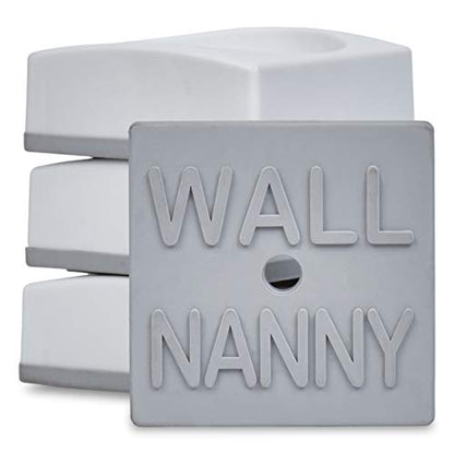 Wall Nanny Mini - Smallest Baby Gate Wall Protector (Made in USA) Protect Walls & Doorways from Pet Gates & Dog Gate Spindles - Child Pressure Mounted Baby Gate for Stairs Wall Cup (White) 4 Pack - color: White