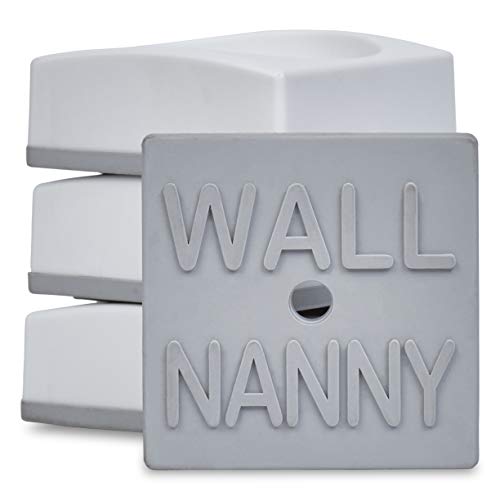 Wall Nanny Mini - Smallest Baby Gate Wall Protector (Made in USA) Protect Walls & Doorways from Pet Gates & Dog Gate Spindles - Child Pressure Mounted Baby Gate for Stairs Wall Cup (White) 4 Pack - color: White