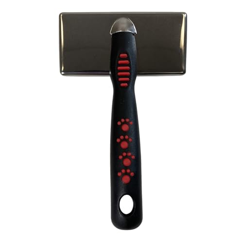 Ryan's Pet Supplies Paw Brothers Soft Flat Slicker Brush for Dogs, Grooming Brush Small and Medium Dogs, Coated Tips, Gentle on Skin, Maximum Coverage, Medium - size: Small/Medium