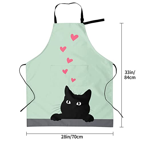 Perinsto Dog Cat Pets Cute Animals Waterproof Apron Bibs for Grooming Kitchen Cooking Baking Painting Gardening - color: Funny Cat (Love)
