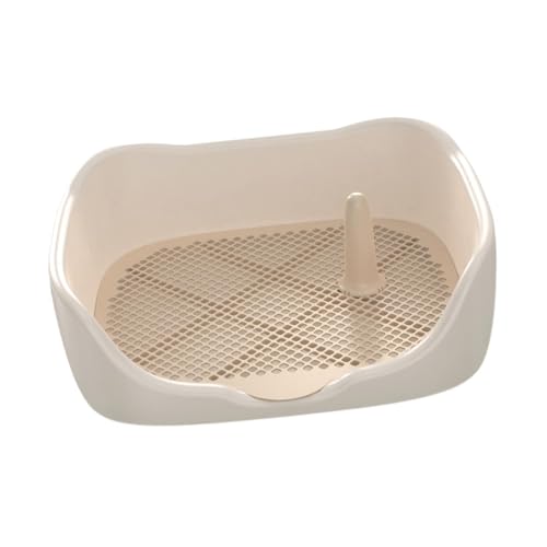 Dog Toilet - Indoor Potty Tray with Mesh Grids, Cleaning Tool Included - White Medium - color: White Medium