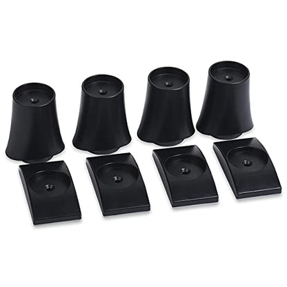 Wall Nanny Extender - 6 Inch Baby Gate Extension Kit -3 Inches Each Side - (Made in USA) Extends Pressure Gates + Protects Walls + Stabilizes Gate - for Child, Pet & Dog Gates (4 Pack) Black - color: Black, size: 6 Inch