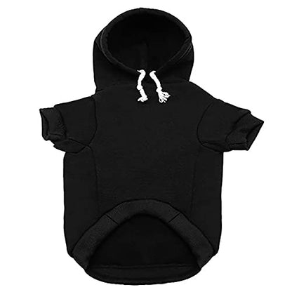 Security Dog Hoodies Clothes Apparel Winter Sweatshirt Warm Sweater Cotton Puppy Hoodie for Small Dog Medium Large Cat Black, M - color: Black, size: Medium (Chest girth: 15.4")