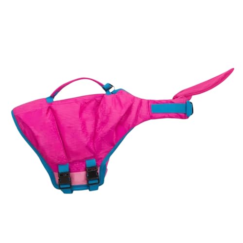 Dog Doggy Life Jacket Life Vest Saver Preserver Reflective Nylon Neoprene Quick Release Adjustable Bandana (Pink#M) - color: Pink#M