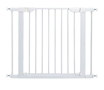 Midwest 29" Steel Walk-Thru Dog Gate, White | Pressure Mounted, Expands 29.5"- 38" Wide, Auto-Close Door, Spring-Loaded Latch, Includes Two 3" Extensions - color: White, size: 29-Inch