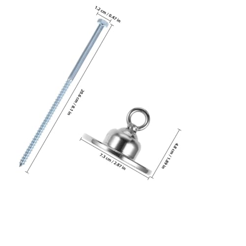 Healifty Heavy Duty Dog Yard Stake Dog Tie Out Stake Set for Yard and Garden, Iron Ground Anchor with 360-degree Rotation, Easy to Use and Portable for Secure Outdoor Pet Tethering