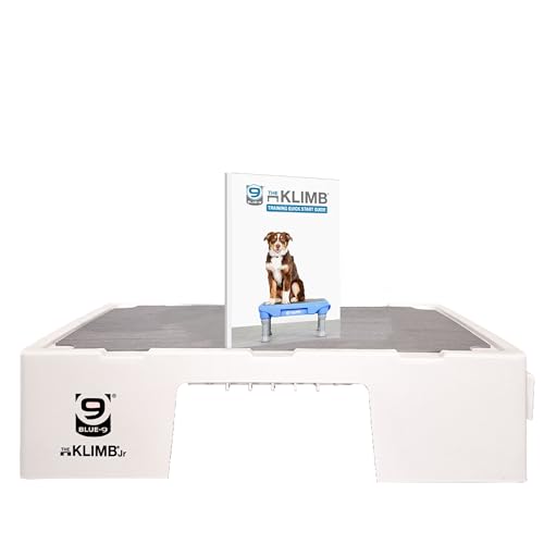 Blue-9 KLIMB Jr. Professionally Designed Dog Training Platform and DIY Guide for Behavior Basics, Made in The USA, White - color: White