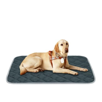 furrybaby Dog Bed Mat Flat Crate Mat with Anti-Slip Bottom Machine Washable Pet Kennel Pad for Dog Sleeping (L 42x28'', Grey Mat) - size: 42.0"L x 28.0"W x 0.7"Th