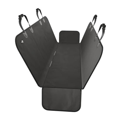 Active Pets Waterproof Hammock Standard Car Seat Cover, Fits Sedans Hatchbacks Crossovers Coupes Compact Vehicles, Secure Convertible Travel Bed Protects Backseat Cargo from Dogs, Black w/Black Trim - color: Black, size: Standard