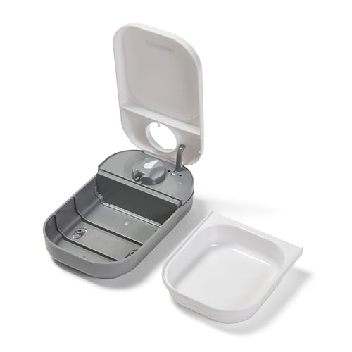 Cat Mate C100 Single Meal Automatic Timer-Controlled Pet Feeder - Suitable for Cats and Small Dogs, for Wet or Dry Food, up to 0.88 lb Capacity, White