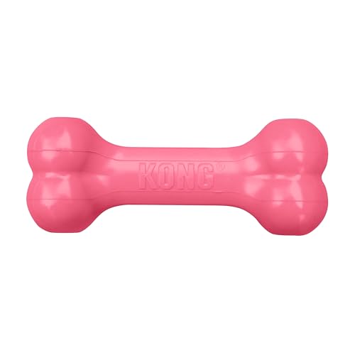 KONG Puppy Goodie Bone - Stuffable Natural Rubber Chew Toy for Small Dogs & Teething Puppies - Pink - color: Pink, size: Small