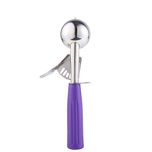 Cookie Scoop - #30 (1.22 oz) - Disher, Portion Scoop, Food Scoop - Portion Control - 18/8 Stainless Steel, Purple Handle - size: #30/ 1.22 oz