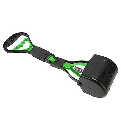 Pet Pooper Scooper Multipurpose Long Handle High Strength Folding Portable Dog Poop Scooper for Outdoor (Green)