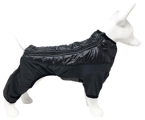 Pet Life ® Aura-Vent Lightweight 4-Season Stretch and Quick-Dry Performance Full Body Dog Coat Pet Jacket - color: Black, size: Small