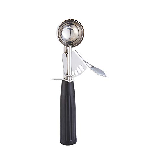 Cookie Scoop - #40 (0.78 oz) - Disher, Portion Scoop, Food Scoop - Portion Control - 18/8 Stainless Steel, Black Handle - size: #40 / 0.78 oz