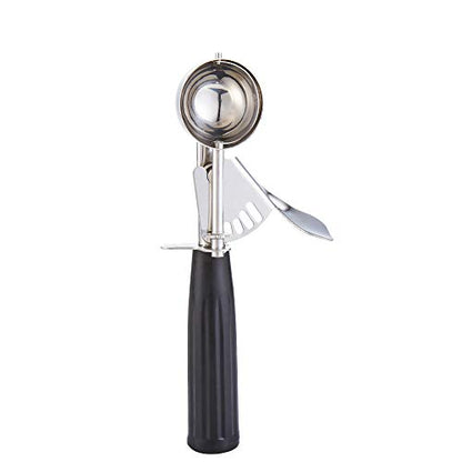 Cookie Scoop - #40 (0.78 oz) - Disher, Portion Scoop, Food Scoop - Portion Control - 18/8 Stainless Steel, Black Handle - size: #40 / 0.78 oz