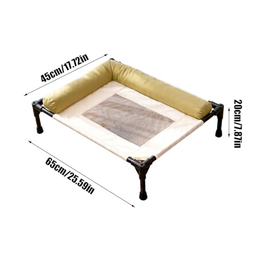 Outdoor Cooling Dog Bed – Elevated Airflow Sleeper Frame, Foldable Puppy Nest Mat, Moisture Resistant Feline Cradle, Lightweight Rest Pad, Anti Heat Nap Station | Animal Cot for Backyard Deck Balcony - color: Green