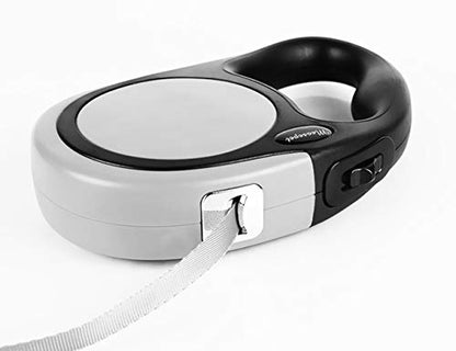 Heavy Duty Retractable Dog Leash-16ft Strong & Durable Walking Leash for S to L Dogs up to 45/115 lbs, Upgraded Lock System, Non Slip Grip, Tangle Free (Grey, Small/Medium) - color: GREY, size: Small/Medium