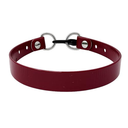 SparkDog 3/4” High Flex Quick Adjust E-Collar Strap Waterproof Replacement Collar Compatible with SportDOG, Garmin, Dogtra & E-Collar Technologies, Genuine BioThane®-Made in USA (Wine, High Flex) - color: Wine