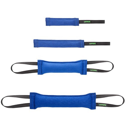 Viper Heavy Duty French Linen Dog Bite Tug Toy - K9 Trainer, Tough and Durable for Dogs Shutzhund IPO K-9 - Blue - 12in L x 2in W - color: Blue, size: 12in L x 2in W
