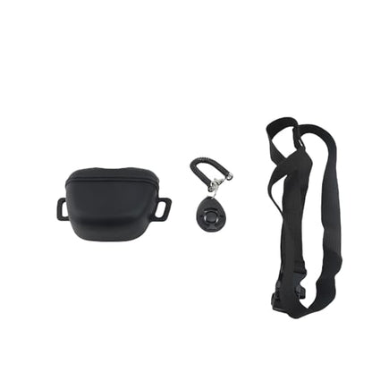 YUYTE Silicone Dog Pouch, Silicone Dog Pouch with Waist Belt - Portable Pet Training Bag with Magnetic Closure for Convenient Walks and Training (Black) - color: Black