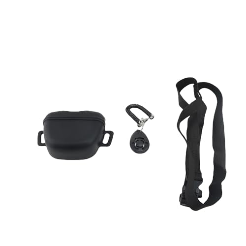 YUYTE Silicone Dog Pouch, Silicone Dog Pouch with Waist Belt - Portable Pet Training Bag with Magnetic Closure for Convenient Walks and Training (Black) - color: Black
