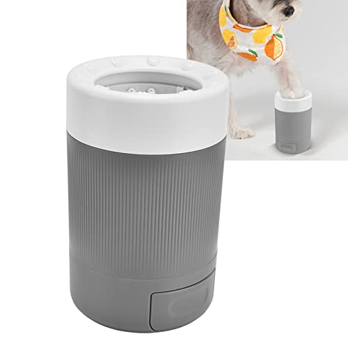 Portable Dog Cleaner Cup, Lightweight Pet Washing Tool with Soft, Durable ABS Material Washer for Home and Travel Use (Grey) - color: Grey