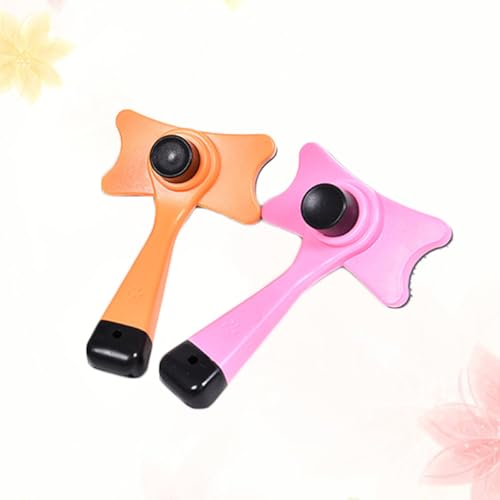 2pcs Pet Grooming Comb Fur Cleaning Tool Hair Knot Remover for Dogs with Soft Massage Teeth, Pink and Orange, Suitable for Dog Hair Grooming and Fur Care