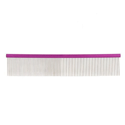Greyhound Comb For Dogs, Metal Dog Comb Dog Combs with Rounded Ends Dog Comb Cat Comb For Removing and Knots Grooming Tool For Long Short Haired Dog (Purple 19cm/7.5in) - size: Purple 19cm/7.5in