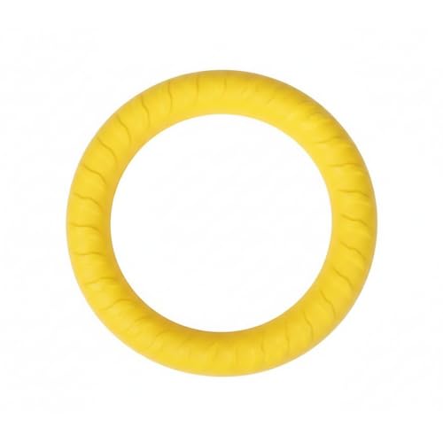 Easy-Grab Floating Dog Disc, Soft EVA Foam Flying Toy for Water Fetch, Yellow - size: 3.94 x 3.94 x 1.18 in
