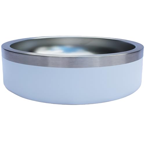 Custom Dog Bowl with Paws and Name - Engraved, Nonslip, Personalized, Custom Cat Bowl, 304 Stainless Steel, Feeding, Pet Supplies (White, Small -18oz) - color: White, size: Small -18oz