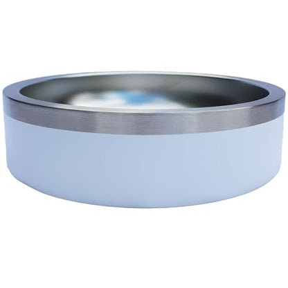 Custom Dog Bowl with Paws and Name - Engraved, Nonslip, Personalized, Custom Cat Bowl, 304 Stainless Steel, Feeding, Pet Supplies (White, Small -18oz) - color: White, size: Small -18oz